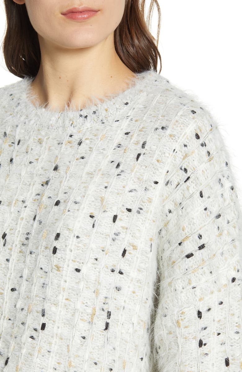 cupcakes and cashmere Nisha Fuzzy Speckle Pullover, Alternate, color, 