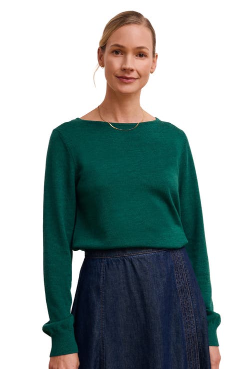 Merino Fine Knit Boat Neck Jumper