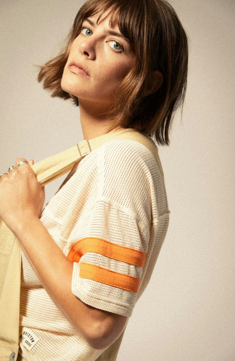 Brixton Varsity Mesh Football T-Shirt, Alternate, color, 