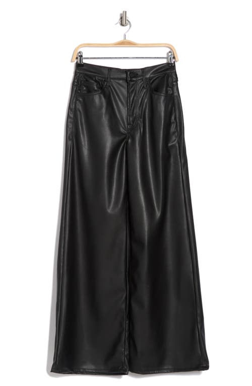 Mother The Undercover Faux Leather Wide Leg Pants In Black