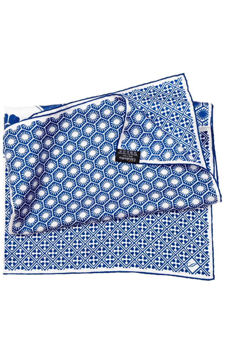 Feroni - Silk Neckerchief for Men, Alternate, color, Blue