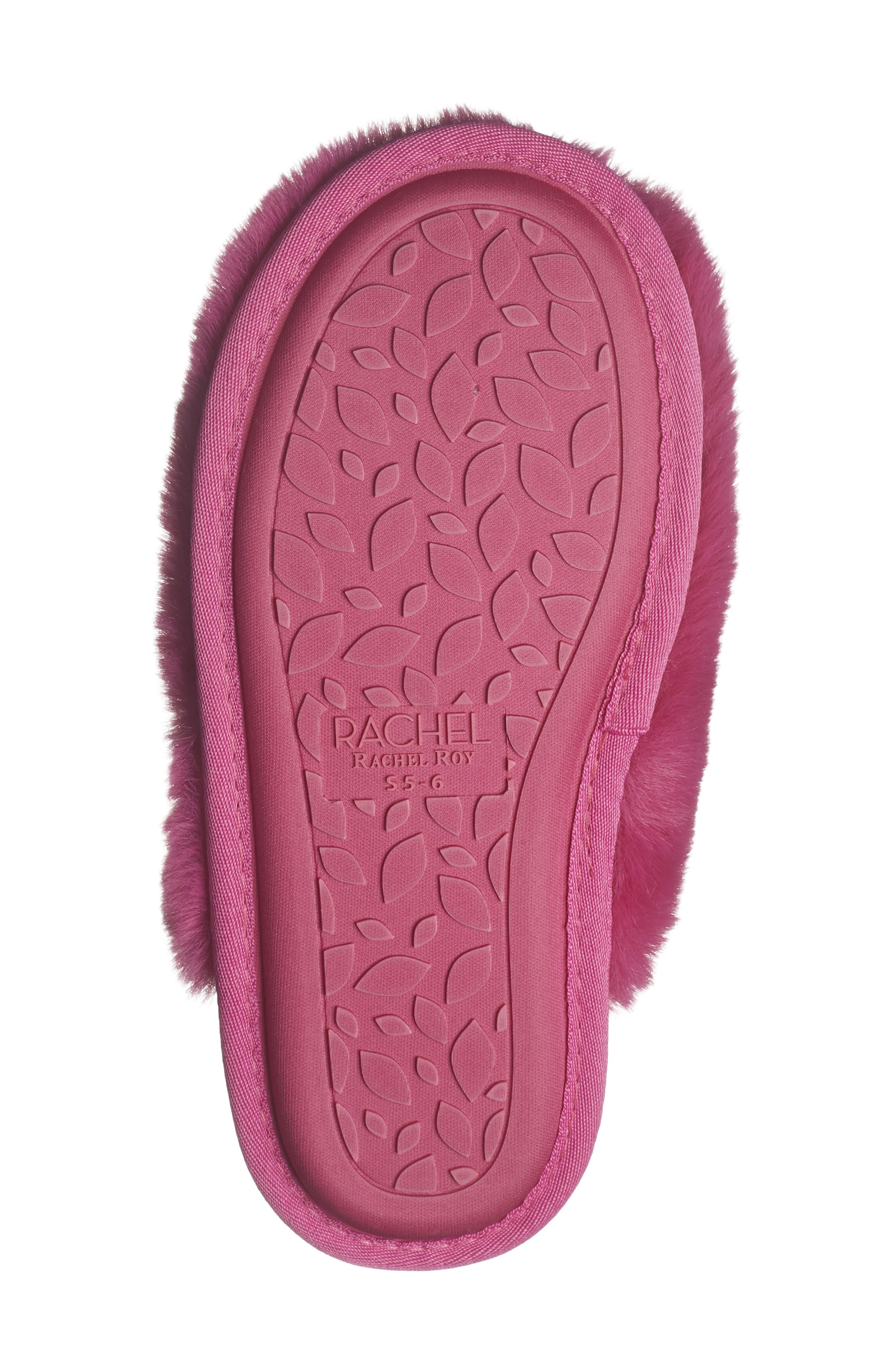 Rachel Roy Marta Faux Fur Slipper, Alternate, color, Magenta