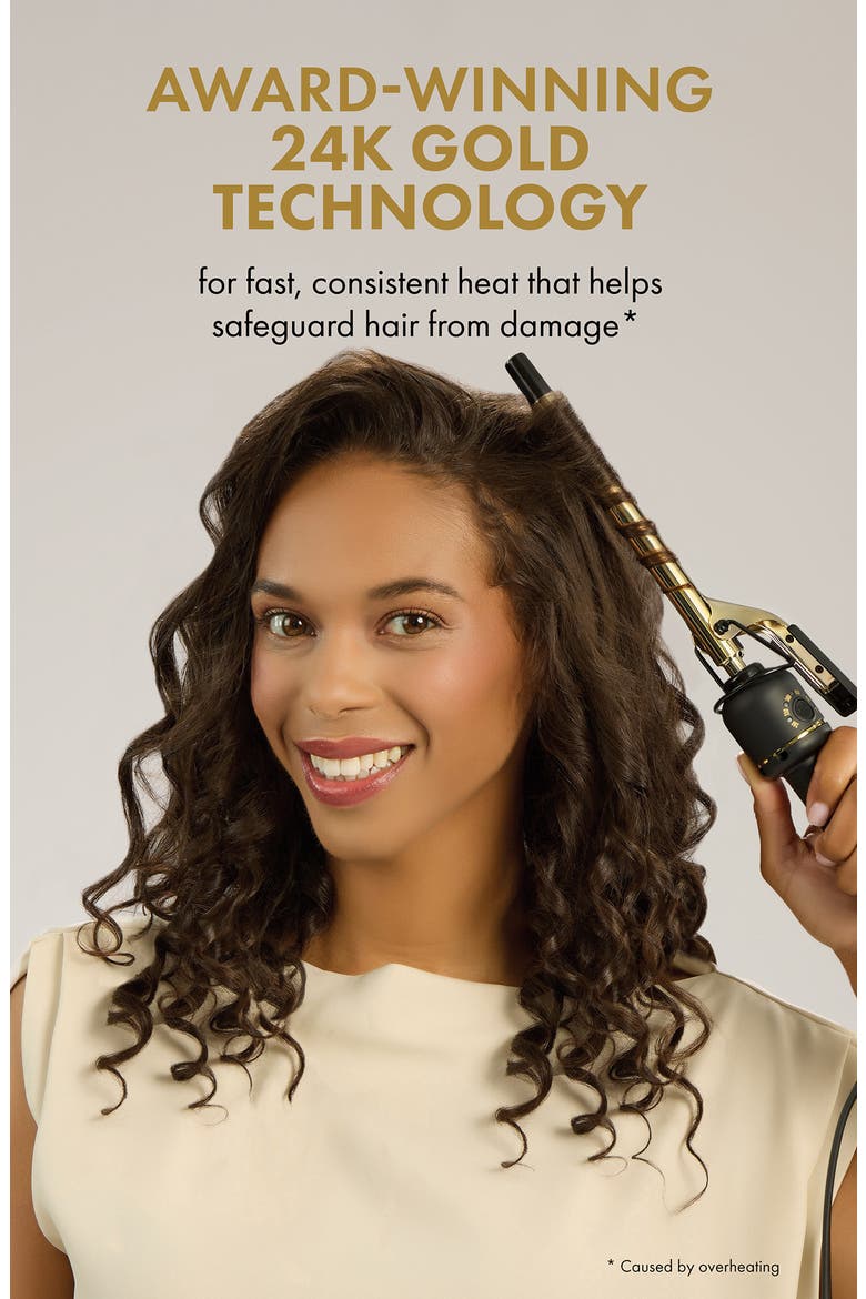 24K Gold Extended Barrel Curling Iron, Alternate, color, NO COLOR