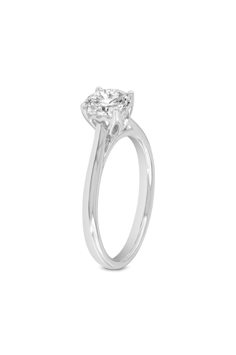Neli 14K White Gold Round Shape Lab Grown Diamond Solitaire Ring - 1 Ct, Alternate, color, 14K White Gold