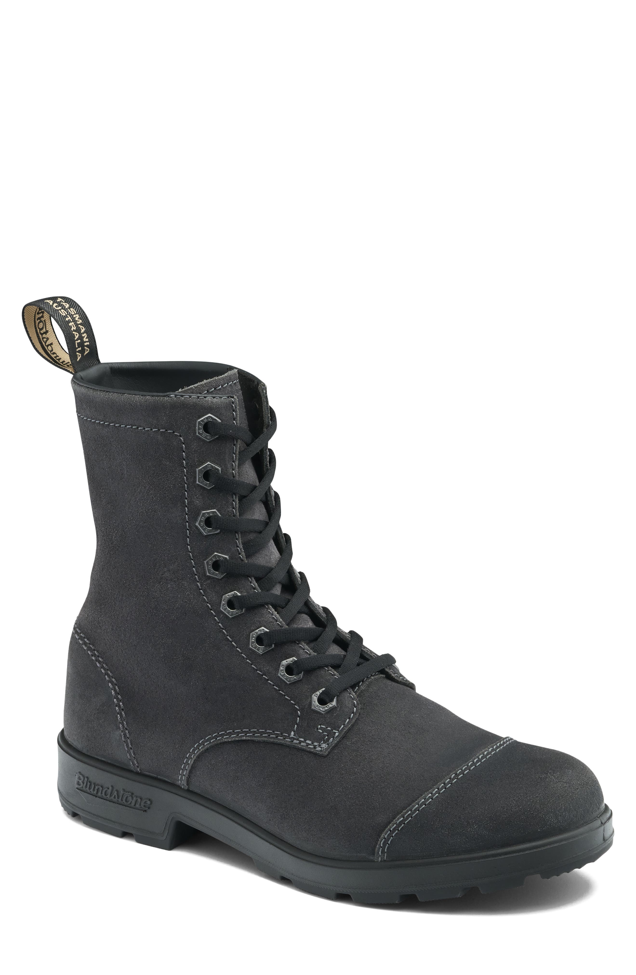 Blundstone Footwear Originals Lace-Up Boot, Main, color, Steel Grey Suede