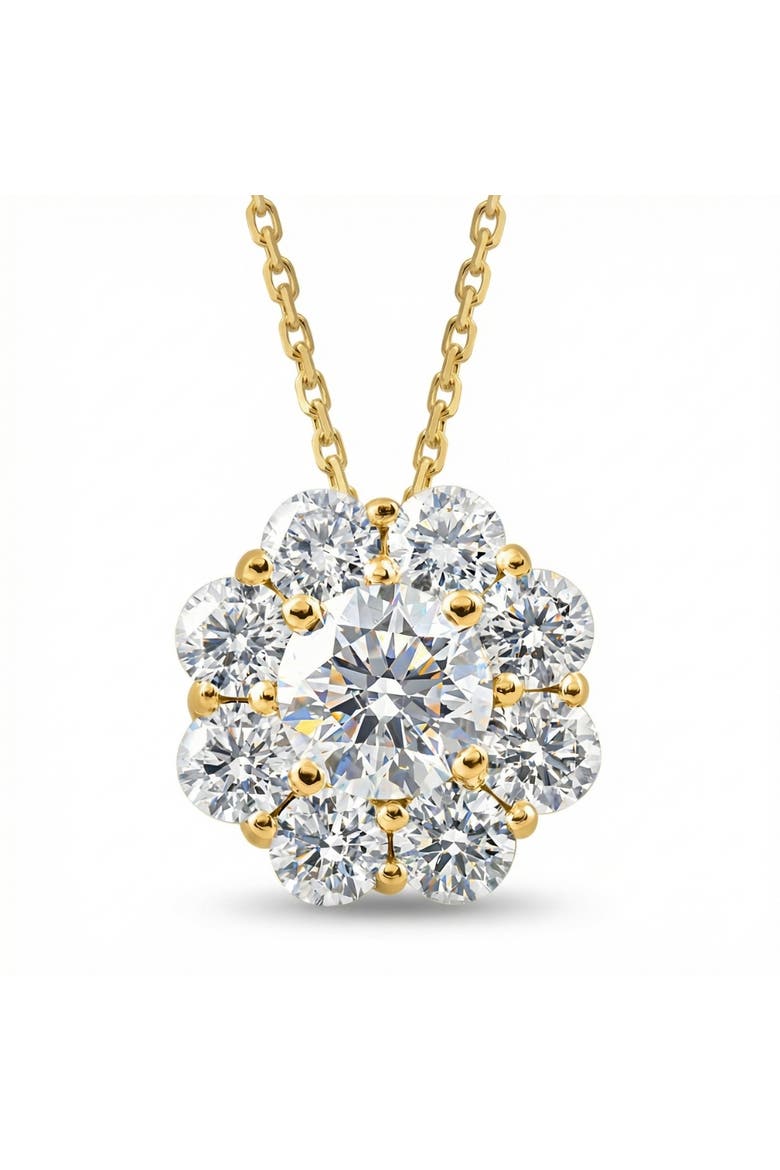 1 Ct Diamond Pendant 10k Gold Necklace, Main, color, 10k Yellow Gold