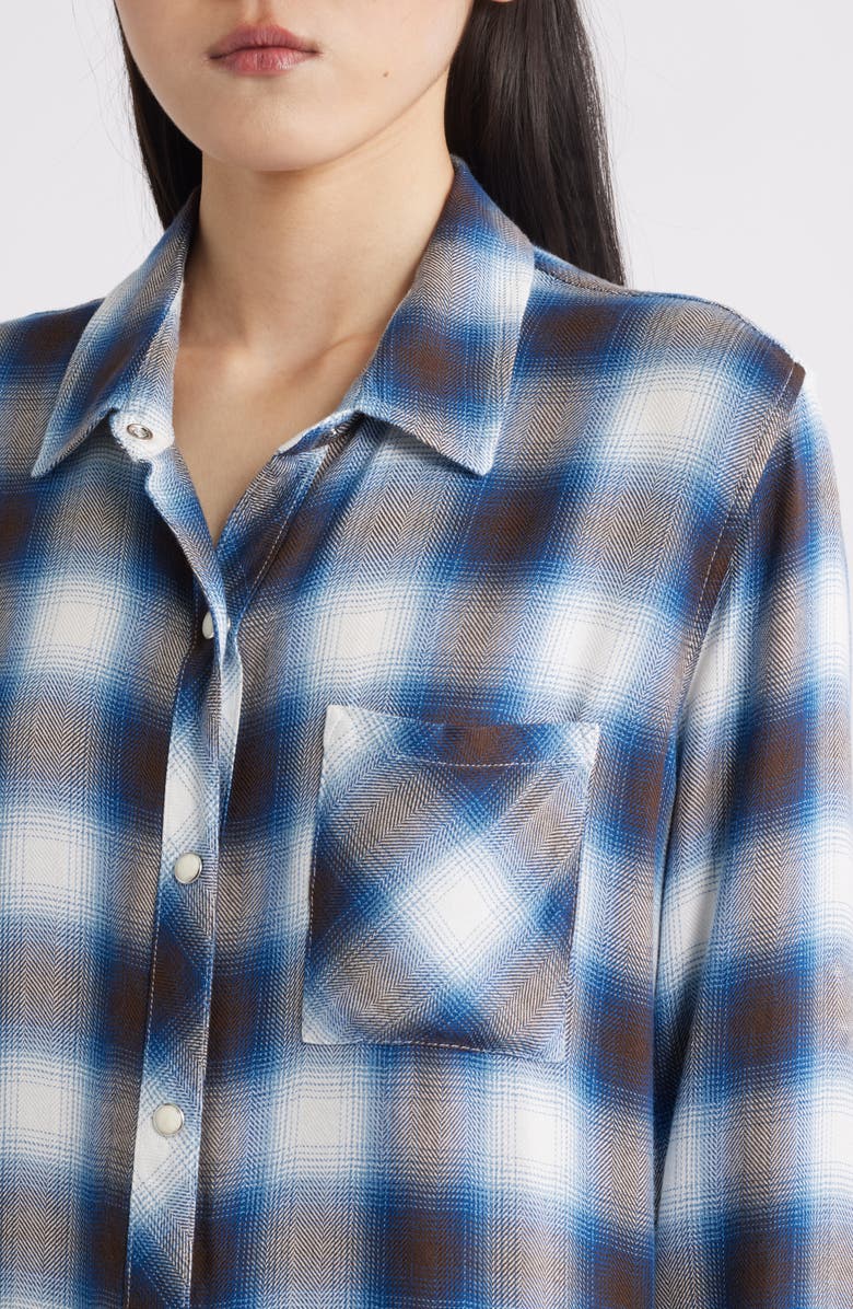 Rails Hunter Plaid Button-Up Shirt, Alternate, color, Cinder Azul Ivory