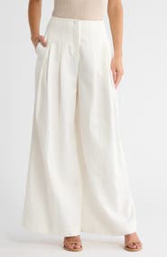 TWP Drew Linen & Cotton Blend Wide Leg Pants