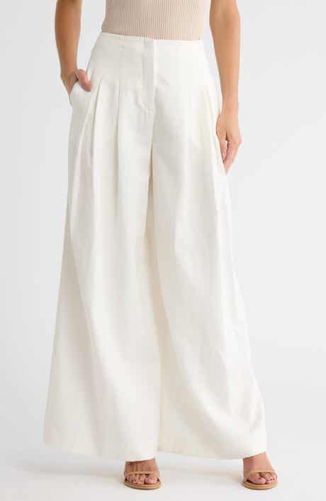 TWP Drew Linen & Cotton Blend Wide Leg Pants