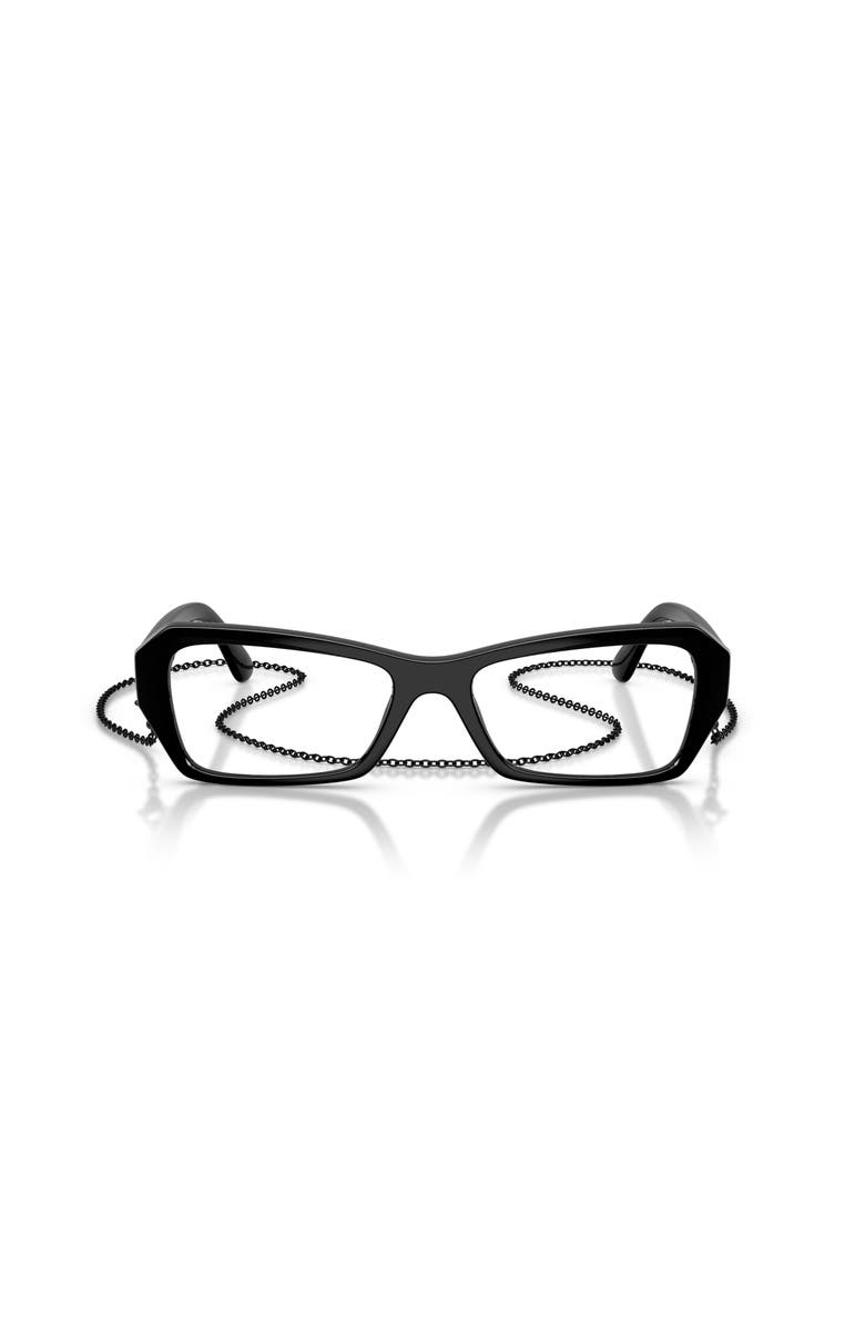 Vogue Eyewear 54mm Butterfly optical glasses, Alternate, color, Black