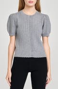 WAYF Sandra Cable Short Sleeve Cardigan