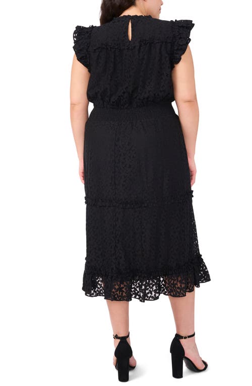 Shop Cece Leaf Lace Smocked Waist Midi Dress