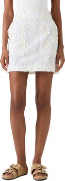 Akris punto Floral Cotton Jacquard Skirt
