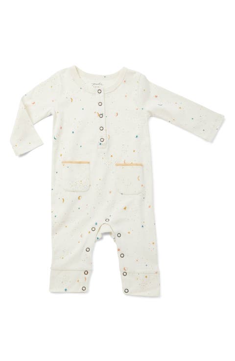 Print Long Sleeve Organic Cotton Romper (Baby)