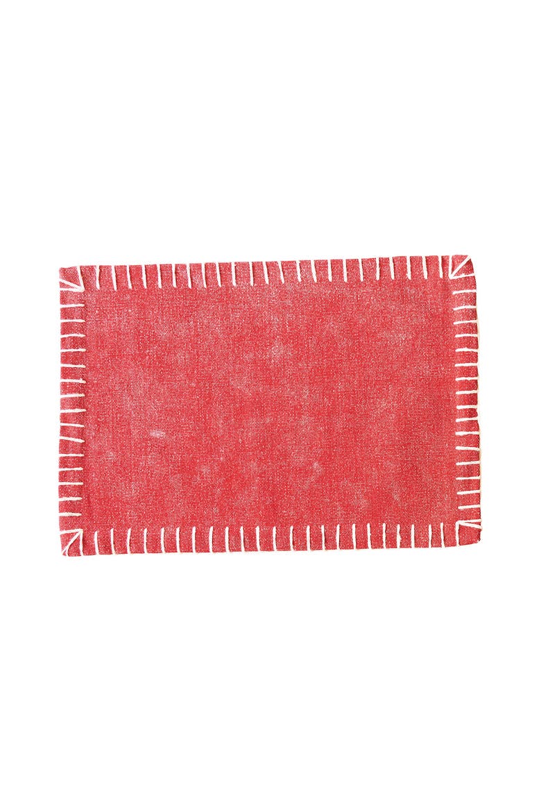 Carter Tomato Placemats Set 4, 14" x 20", Alternate, color, Red