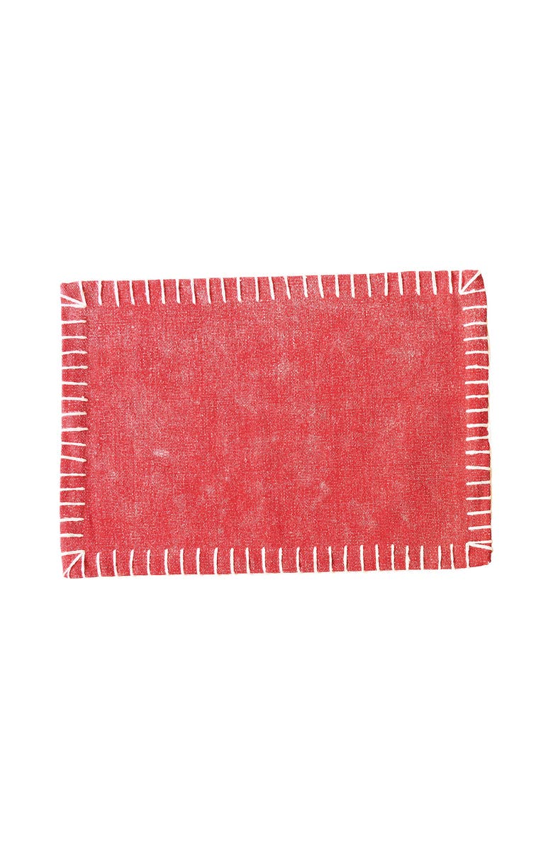 carol & frank Carter Tomato Placemats Set 4, 14" x 20", Alternate, color, Red