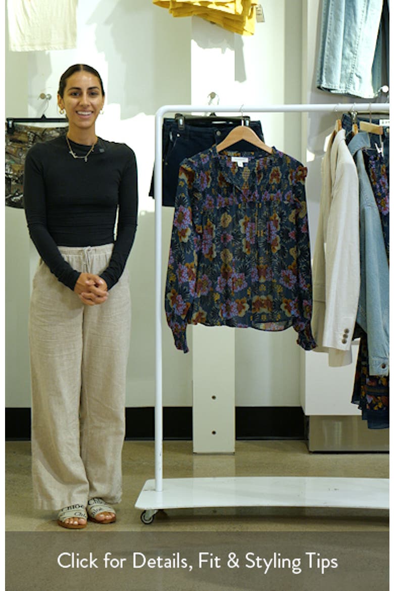 Floral Smocked Yoke Popover Top video