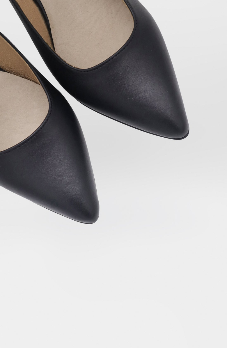 STIVALI NEW YORK Lusso Leather Slingback Kitten Heel, Alternate, color, Black