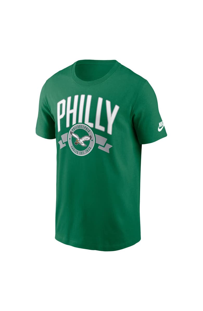 Nike Men's Nike Kelly Green Philadelphia Eagles Rewind Front and Back Hit Essential T-Shirt, Alternate, color, Kelly Green