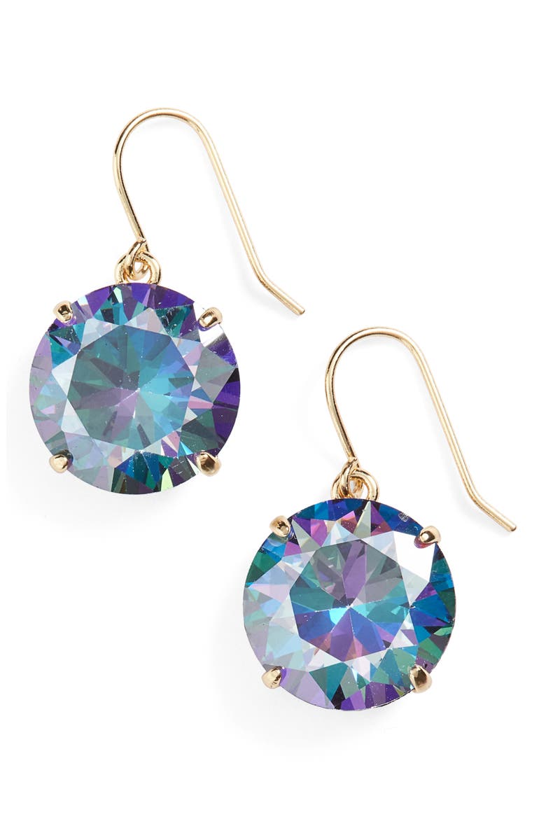 'shine on' drop earrings, Main, color, BLACK