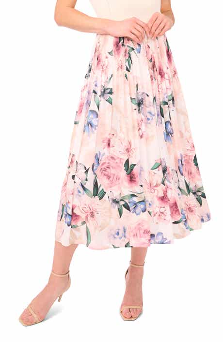 Aria Floral Pleated Skirt