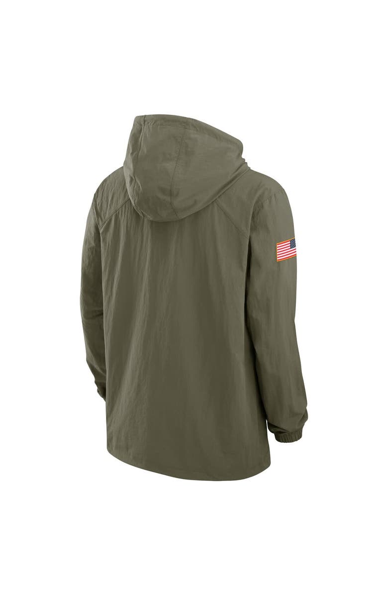 Nike Men's Nike Olive Ohio State Buckeyes 2024 Military Appreciation Full-Snap Hoodie Military Jacket, Alternate, color, Olive