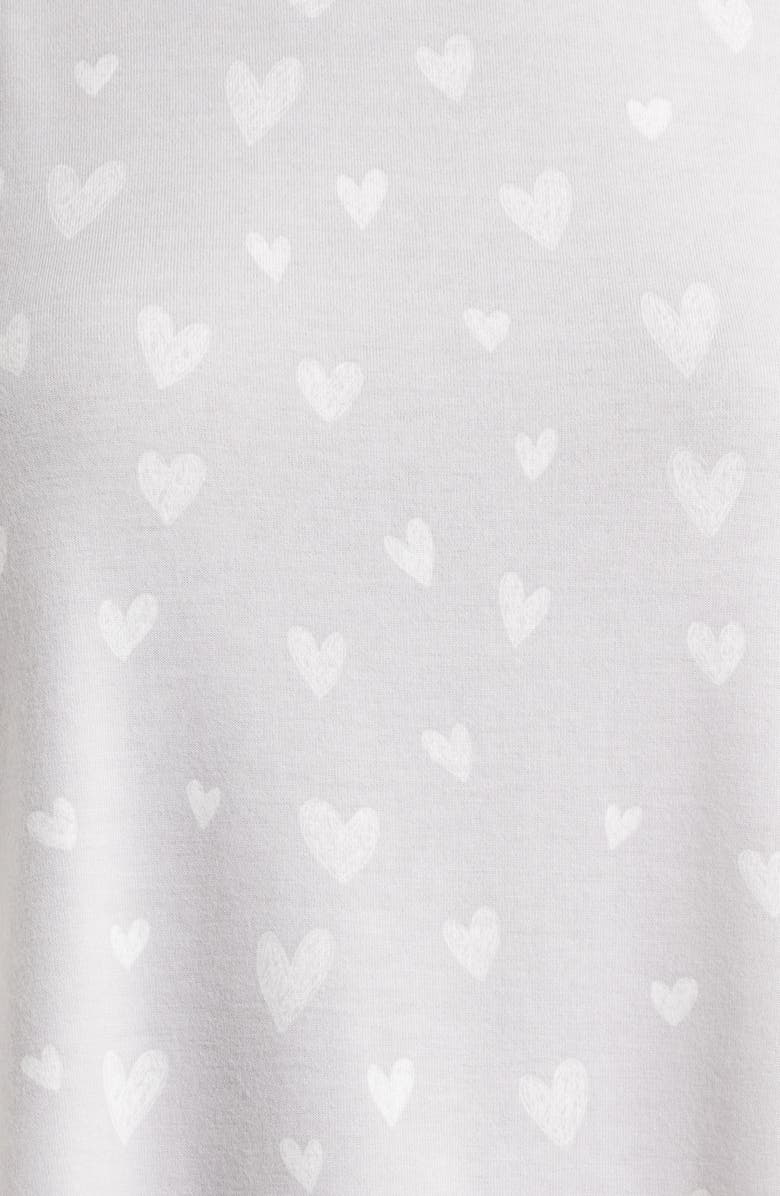 Honeydew Star Seeker Brushed Jersey Tank & Pant Pajamas, Alternate, color, Light Grey Hearts