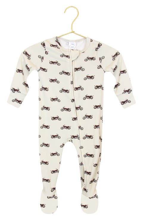 Print Zip Footie (Baby)
