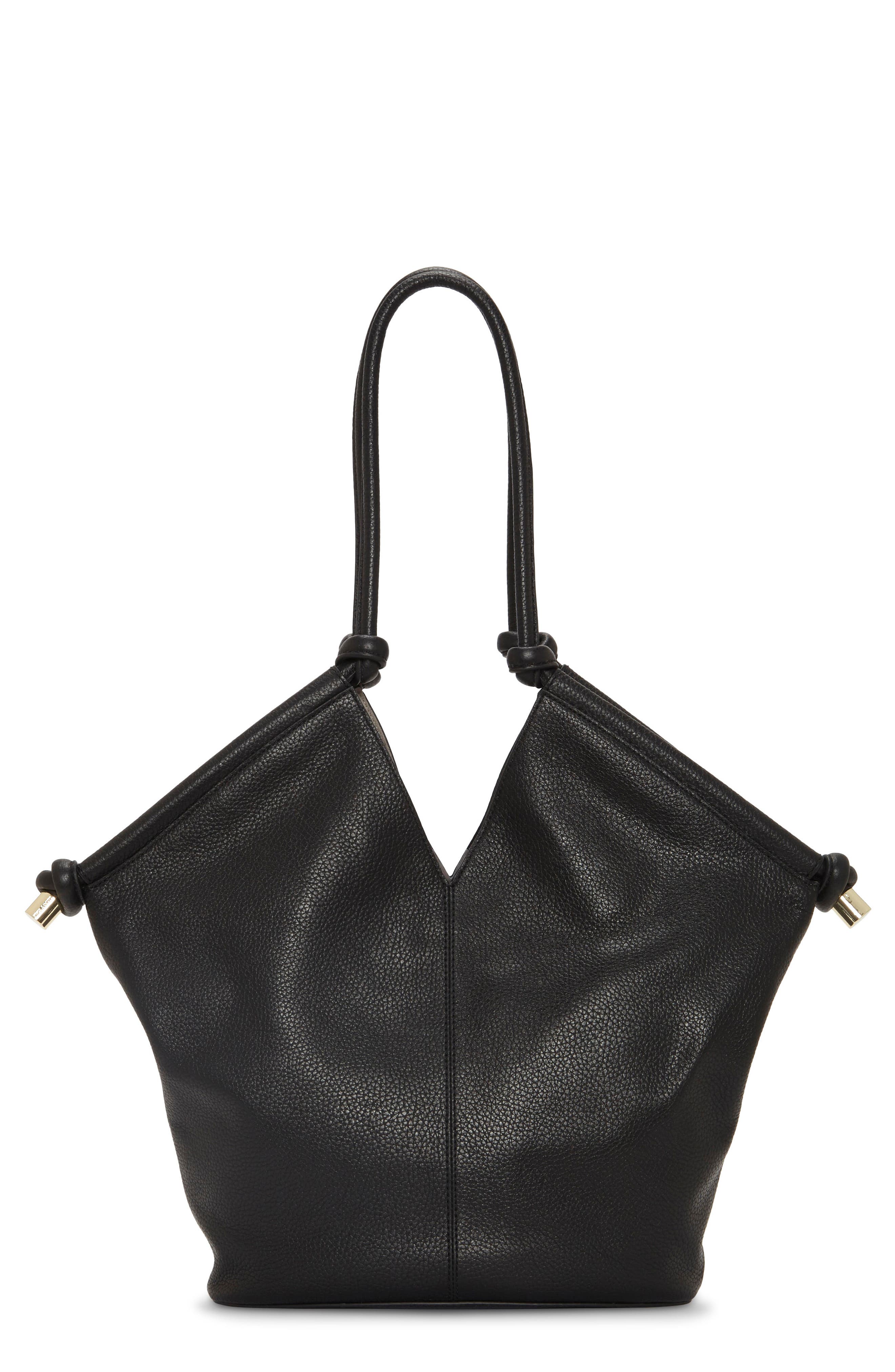 Arjay Leather Tote, Main, color, BLACK