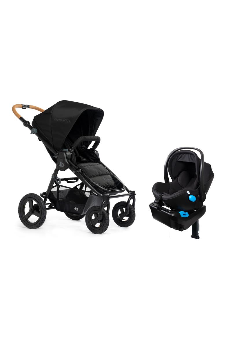 Era Reversible Stroller & Clek Liing Railroad Ziip Travel System Car Seat Set, Main, color, BLACK