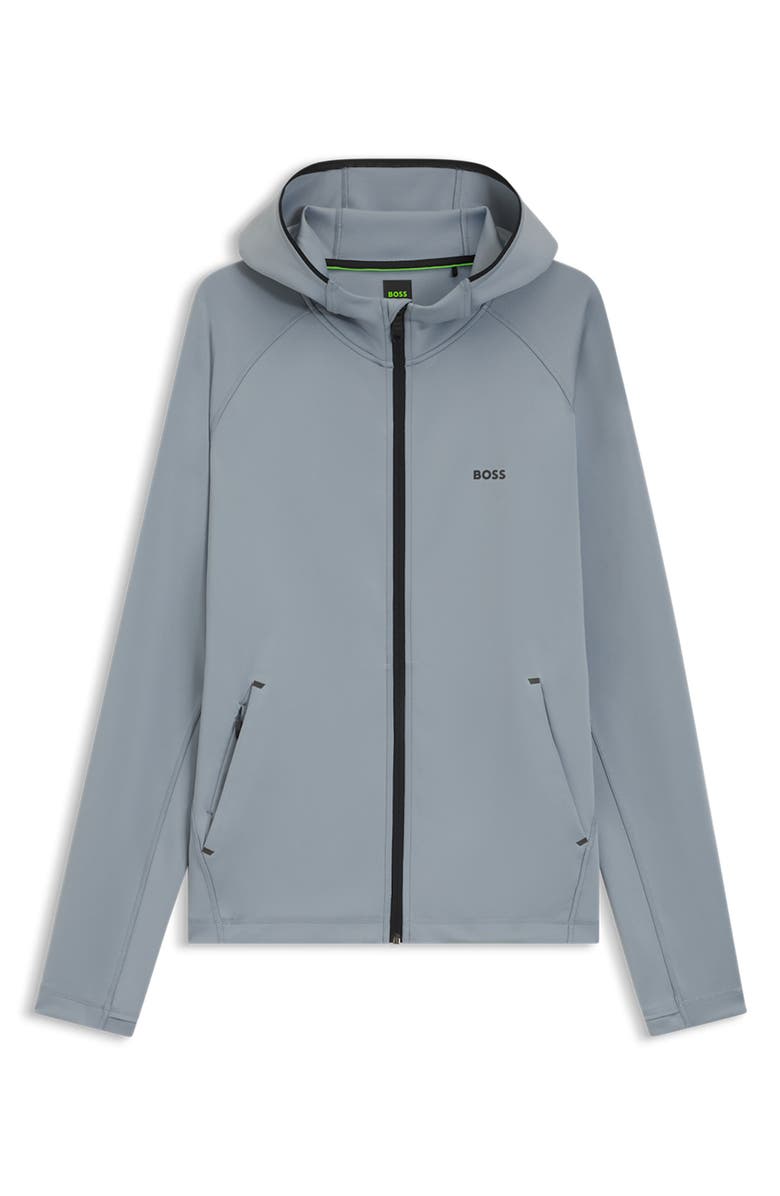BOSS Sicon Active Full Zip Hoodie, Alternate, color, Dark Grey