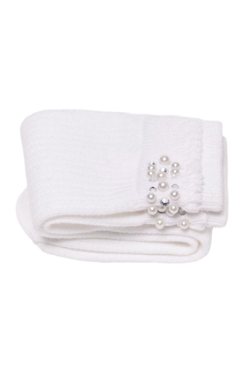 maje Pearl pointelle socks, Alternate, color, White