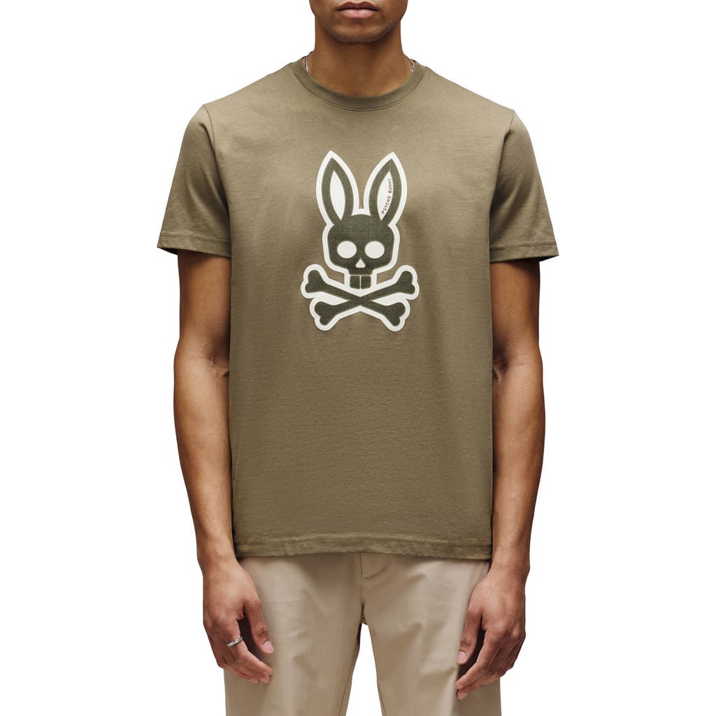 Psycho Bunny Ryder Appliqué Graphic T-shirt In Green