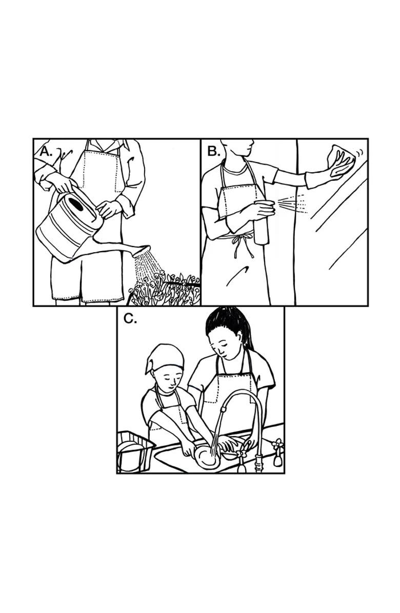 PUEBCO Handprinted Adult Apron, Alternate, color, Paisley