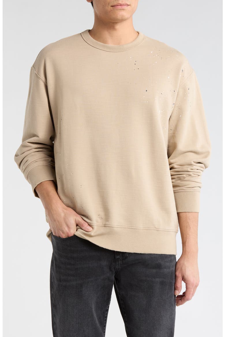 Arc Crewneck Cotton Sweatshirt, Main, color, STONE DOT NATURAL MULTI