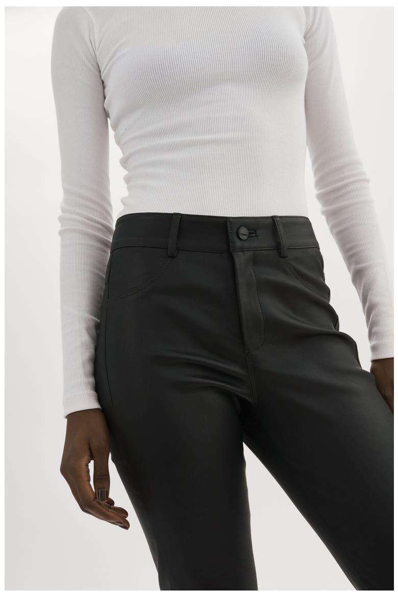 Faris | Stretch Leather Pants, Alternate, color, Black