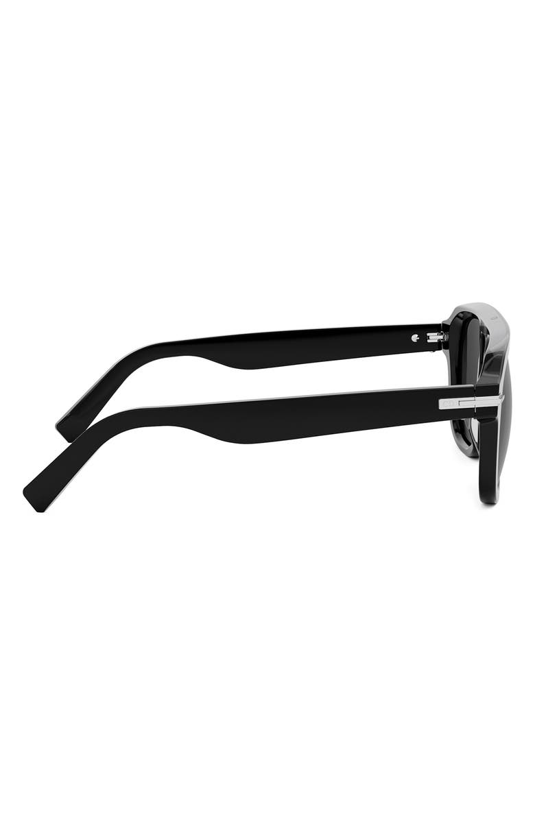DIOR 'DiorBlackSuit S15I 52mm Rectangular Sunglasses, Alternate, color, Shiny Black / Smoke