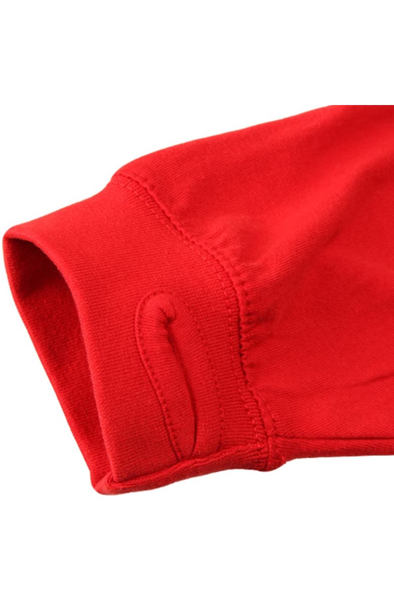 PRESSBOX Women's Pressbox Red Wisconsin Badgers Edith Long Sleeve Oversized Top, Alternate, color, 