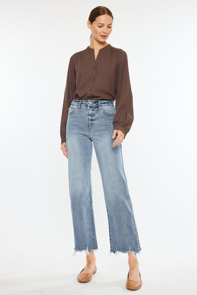 Violet High Rise Slim Wide Leg Jeans, Alternate, color, Light Wash