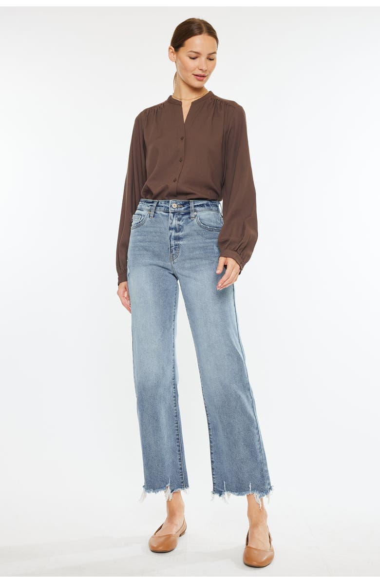 KanCan Violet High Rise Slim Wide Leg Jeans, Alternate, color, Light Wash