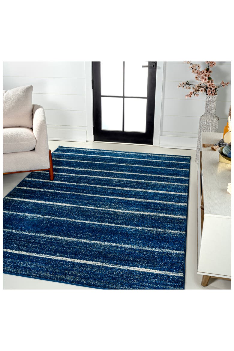 Williamsburg Minimalist Stripe Area Rug, Alternate, color, Navy/Cream