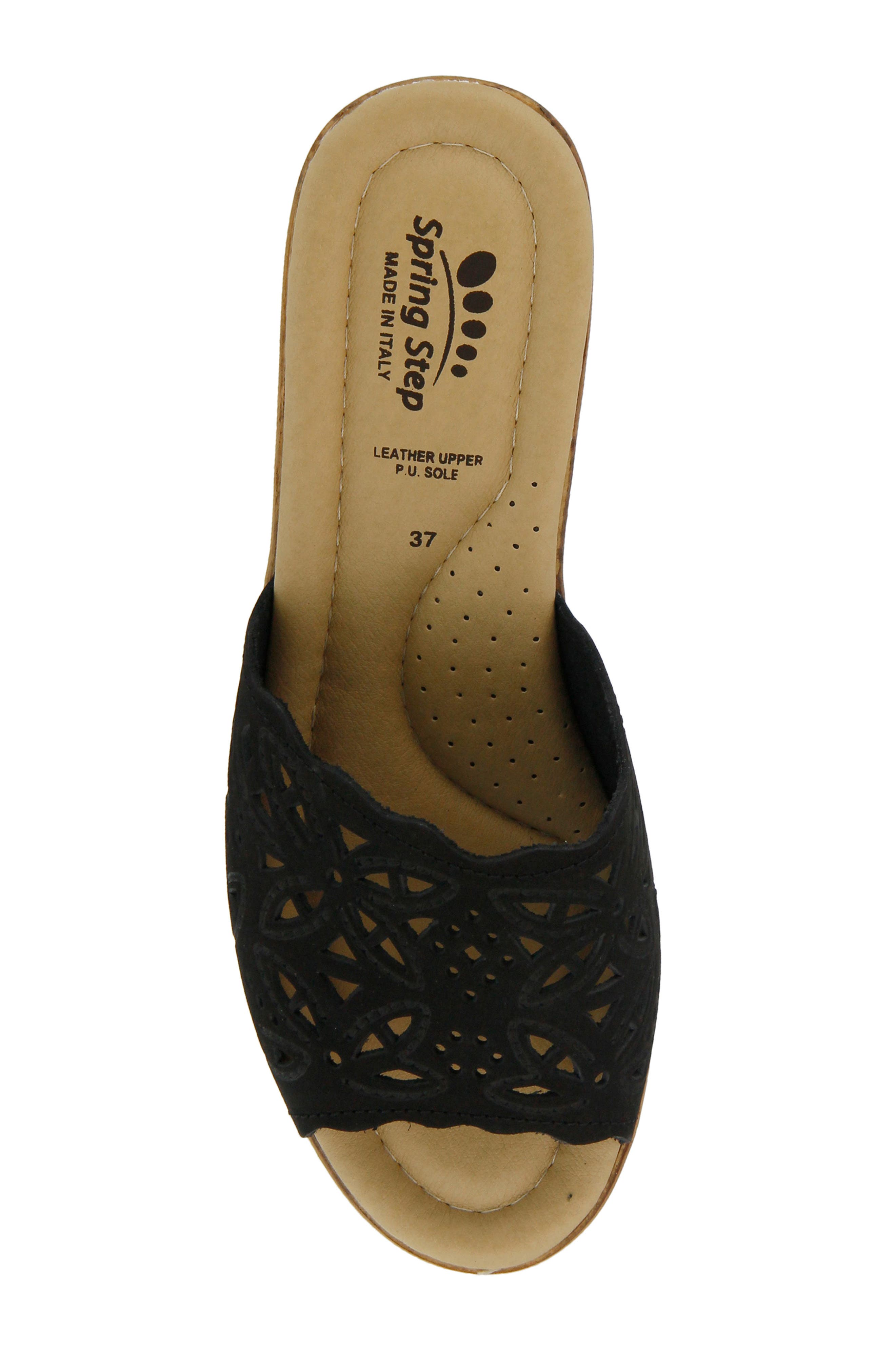 Estella Sandal, Alternate, color, BLACK NUBUCK LEATHER