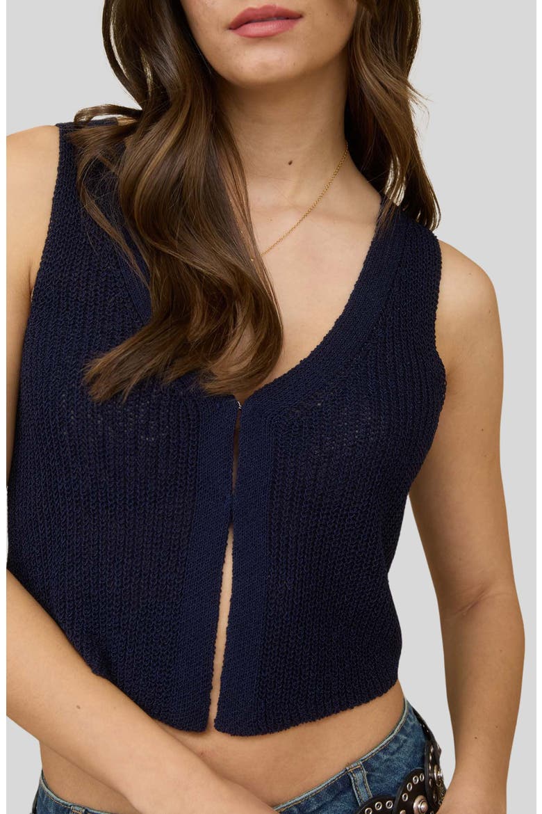V-Neck Ribbed Tank, Alternate, color, NAVY