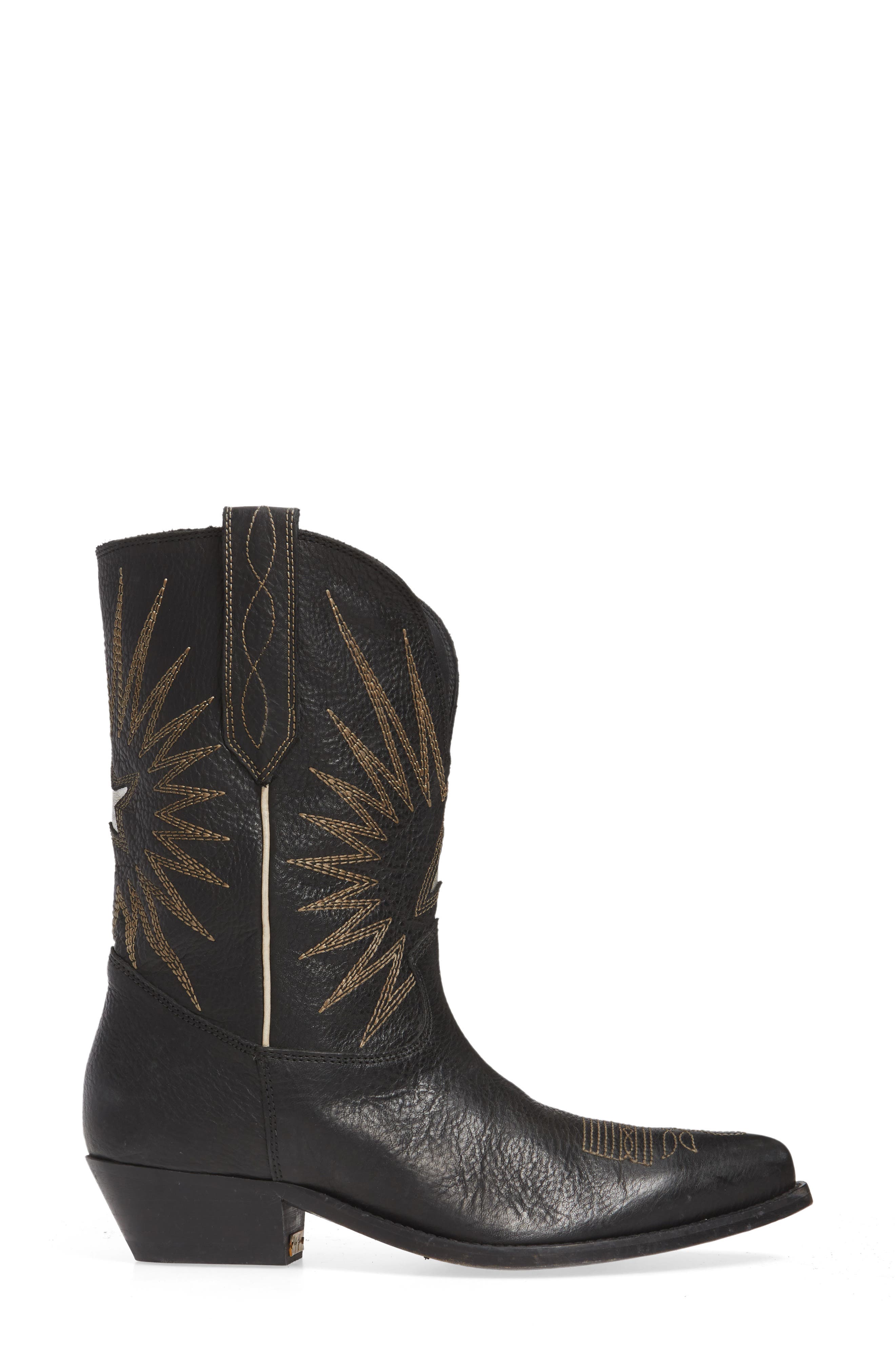 Golden Goose Wish Star Cowboy Boot, Alternate, color, 