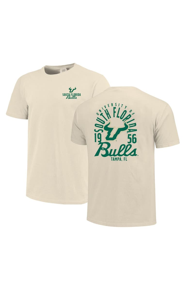 IMAGE ONE Men's Cream South Florida Bulls Comfort Colors Mascot Overlay T-Shirt, Alternate, color, Cream
