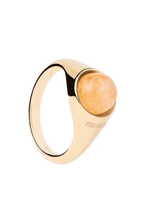 Aventurine Moon Ring