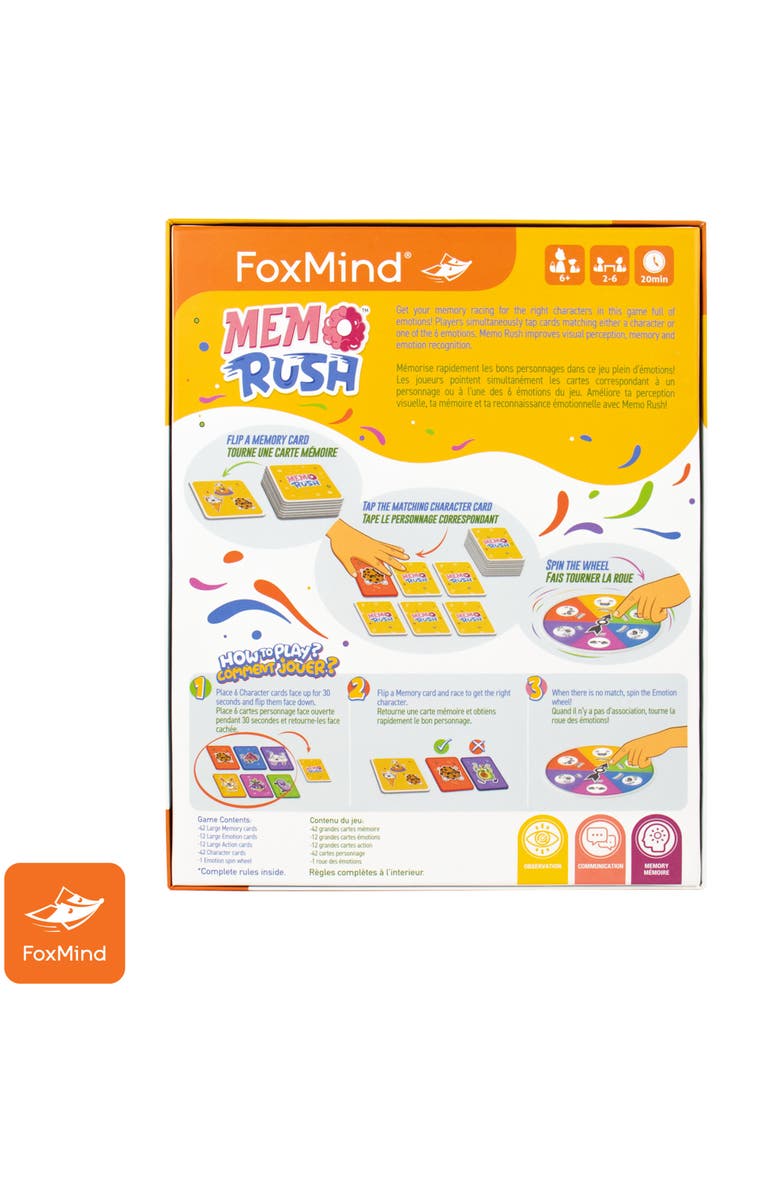 FoxMind Memo Rush Foxmind Games, The Matching Memory Game Of Emotions, Alternate, color, Multicolored