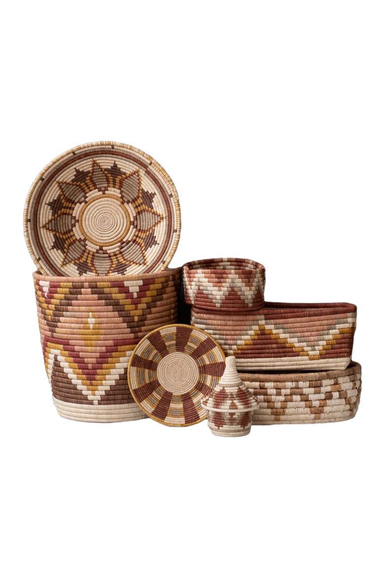 Diamond Bucket Basket, Alternate, color, Natural