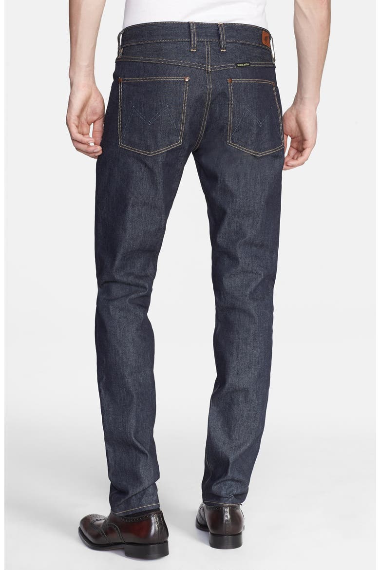 Slim Fit Raw Denim Jeans, Alternate, color, INDIGO