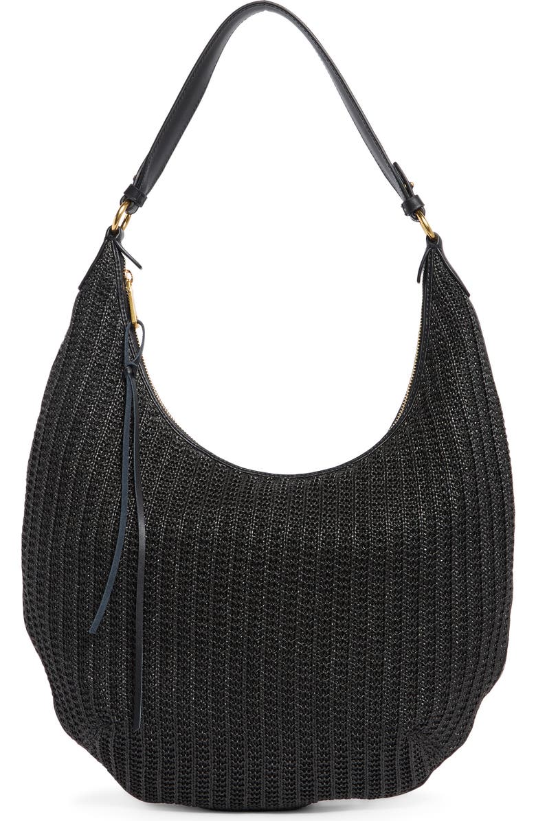 Rebecca Minkoff Darren Crescent Hobo Bag, Main, color, Black